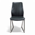 **Moderne Zwarte Stoel met Rvs Basis**