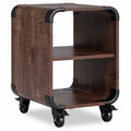**Mobiele Houten Opbergkast met Open Planken**